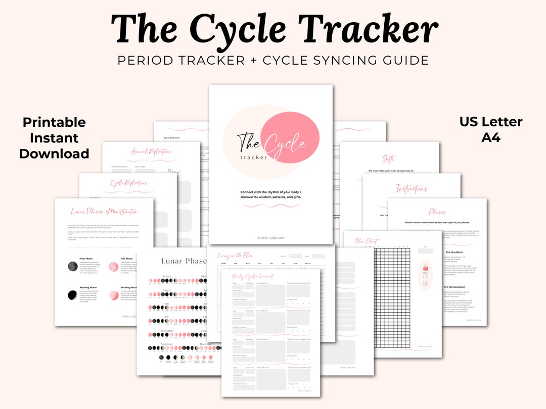 The Cycle Tracker Cycle Syncing Planner Period Journal Period Tracker