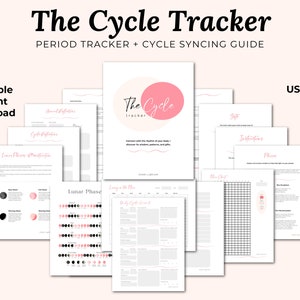 The Cycle Tracker | Cycle Syncing Planner | Period Journal | Period Tracker Digital Download | Cycle Syncing Printable | Cycle Sync