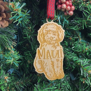 Personalized Mini Doodle Dog Ornament - Goldendoodle - Labradoodle - Aussiedoodle - Sheepadoodle - Bernedoodle - Cockapoo - Cavapoo