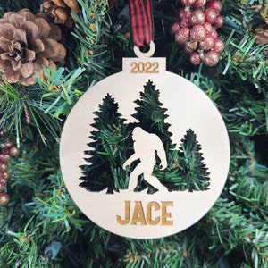 Personalized Bigfoot Christmas Ornament - Yeti - Sasquatch - Customized with any text!