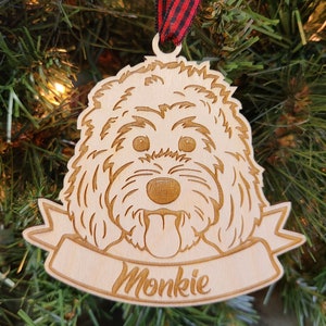 Personalized Doodle Dog Ornament - Goldendoodle - Labradoodle - Aussiedoodle - Sheepadoodle - Bernedoodle - Cavapoo - Cockapoo