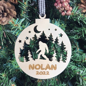Personalized Bigfoot Christmas Ornament - Yeti - Sasquatch - Customized with any text!