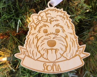 Gepersonaliseerde Doodle Dog Ornament - Goldendoodle - Labradoodle - Aussiedoodle - Sheepadoodle - Bernedoodle - Cavapoo - Cockapoo