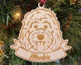 Gepersonaliseerde Doodle Dog Ornament - Goldendoodle - Labradoodle - Aussiedoodle - Sheepadoodle - Bernedoodle - Cavapoo - Cockapoo