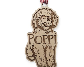 Gepersonaliseerde minikrabbel hondenornament - Goldendoodle - Labradoodle - Aussiedoodle - Sheepadoodle - Bernedoodle - Cockapoo - Cavapoo