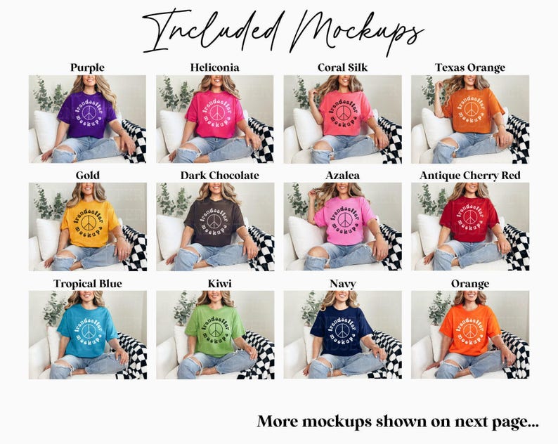 Gildan 5000 T-Shirt Mockup Bundle, G5000 Lifestyle Mocks, Real Model image 3