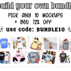The image is a collage of various clothing items and accessories, including t-shirts, jeans, and jackets, along with a beach scene. The text on the image suggests that the items are part of a bundle offer, and there is a code "BUNDLE10" that can be used to access the bundle.