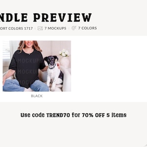 Comfort Colors 1717 Dog Mockup Bundle, CC1717 Pet T-shirt Mocks, Real Model image 5