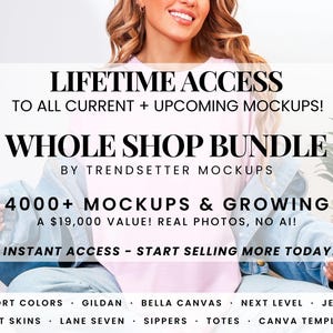 Ultimate Mockup Mega Bundle | High-Quality Shirt Mock-ups for POD | Comfort Colors, Gildan, Bella Canvas |  Real Models | Trendy Aesthetic