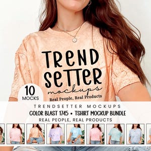 Color Blast 1745 Mockup Bundle, CC1745 Tie Dye T-Shirts, Real Person Model image 1