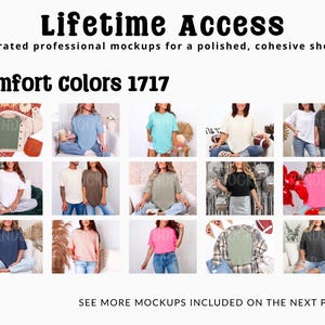 Comfort Colors 1717 Mega Mockup-paket, CC1717 Livsstil & Flat Lay T-shirt-mockups, Riktig modell bild 4
