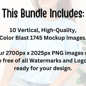 Color Blast 1745 Mockup Bundle, CC1745 Tie Dye T-Shirts, Real Person Model image 4