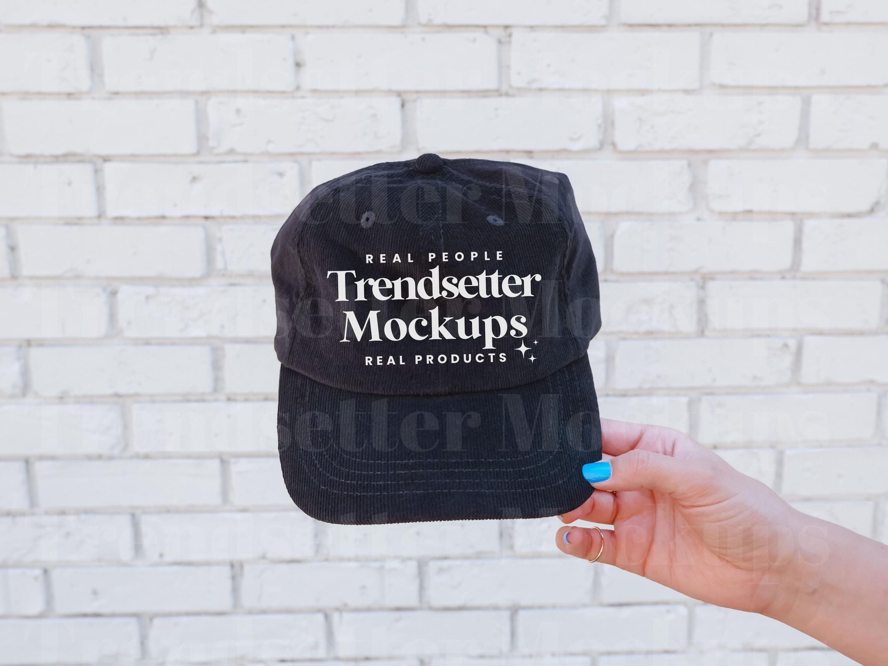 BA703 Corduroy Cap Mockup Bundle | Big Accessories 703 Hat BA703 Corduroy Cap Mockup Bundle | Big Accessories 703 Hat