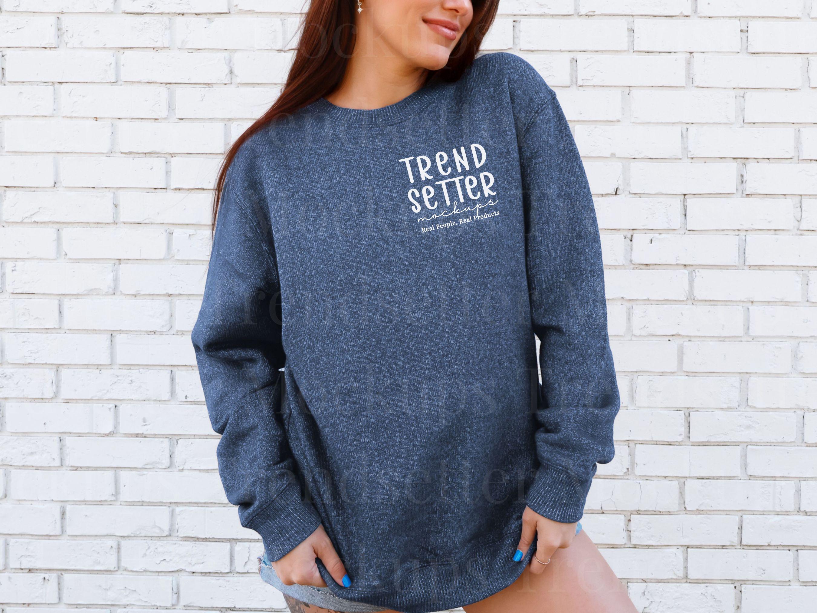 Lane Seven 11004 Navy Sweatshirt Mockup | LS11004 Nantucket