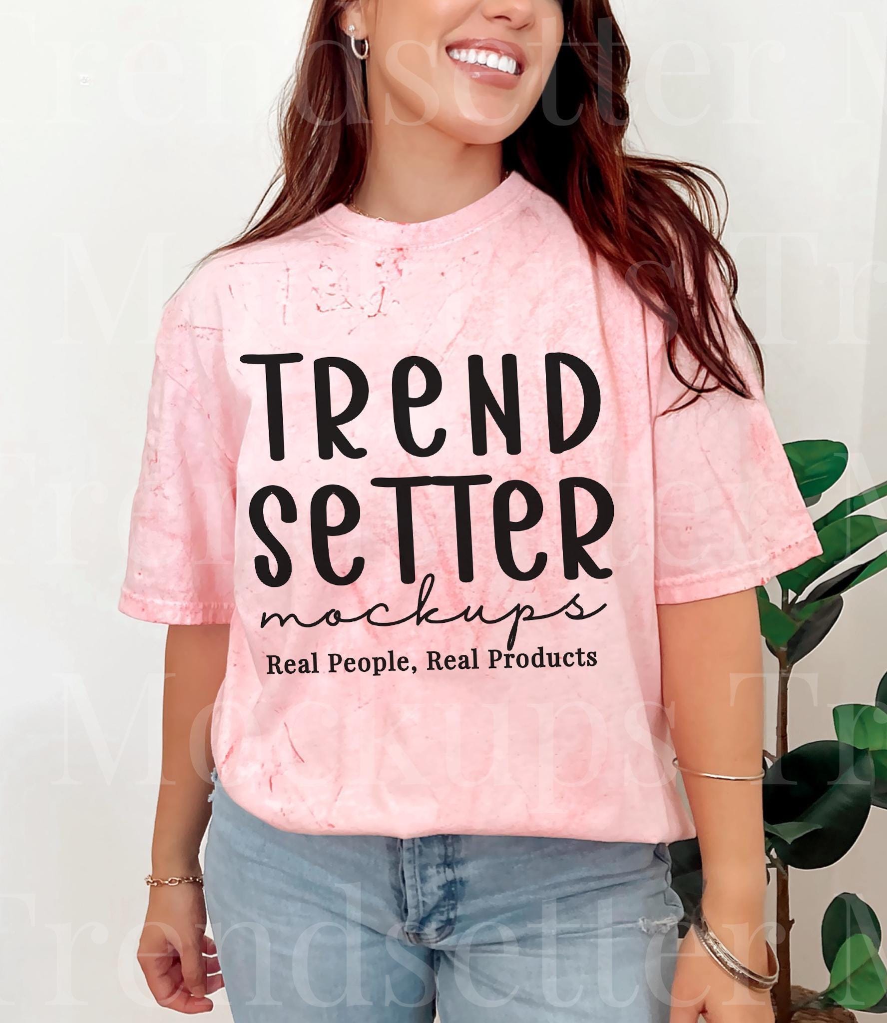 Color Blast 1745 Hibiscus Mockup, CC1745 T-shirt, Real Person