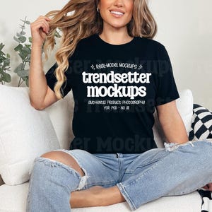 Bella Canvas 3001 Mockup Bundle, BC3001 T-shirt Mocks, Real Person Model image 6
