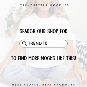 Bella Canvas 3001 White T-Shirt Mockup, BC3001 Tee, Real Person Model image 3