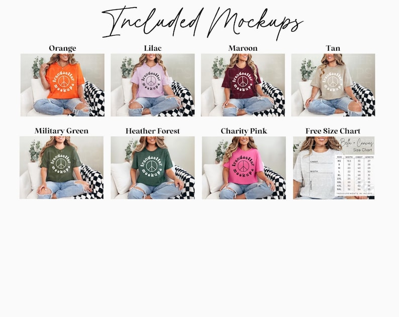 Bella Canvas 3001 Mockup Bundle, BC3001 T-shirt Mocks, Real Person Model image 5