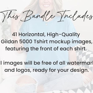 Gildan 5000 T-Shirt Mockup Bundle, G5000 Lifestyle Mocks, Real Model image 6