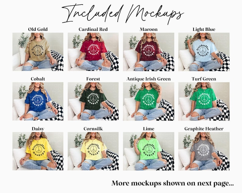 Gildan 5000 T-Shirt Mockup Bundle, G5000 Lifestyle Mocks, Real Model image 4