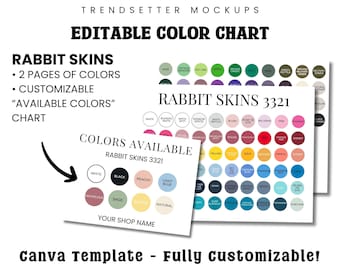 Rabbit Skins 3321 Color Chart Canva Template