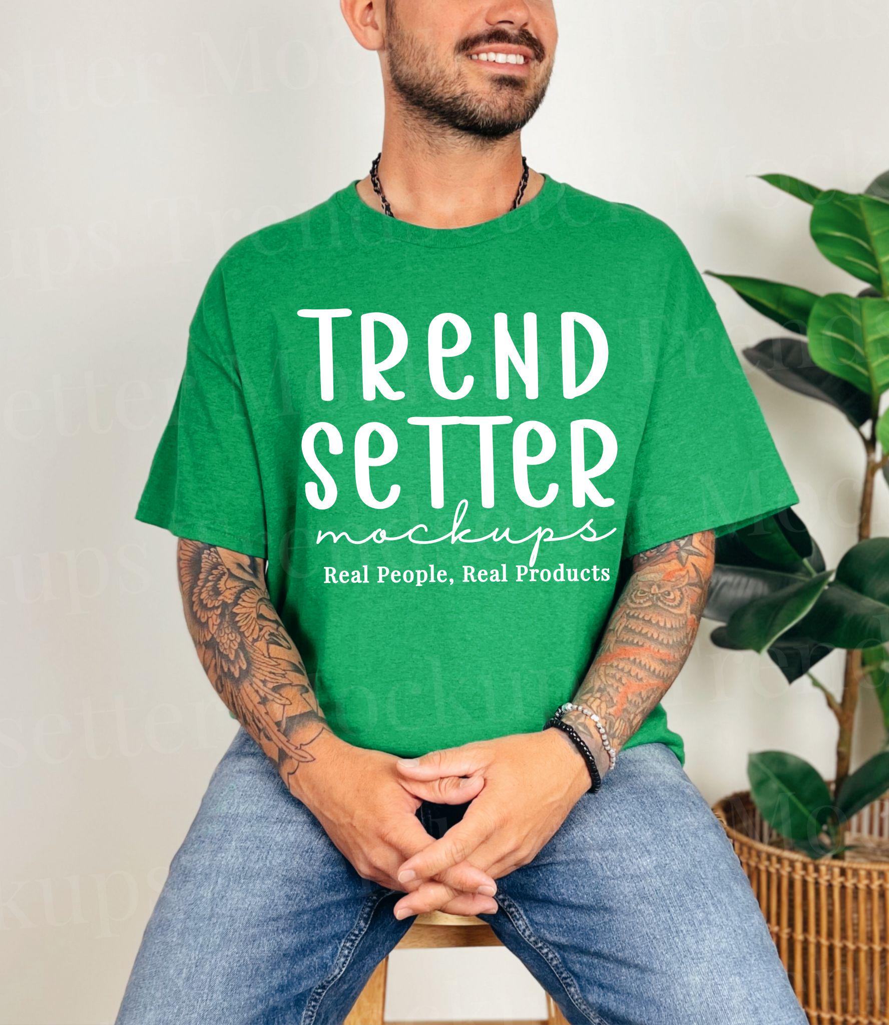 Gildan Men's G500 10-Pack T-Shirts - Heavyweight Cotton, Irish Green, Medium (10 Shirts)