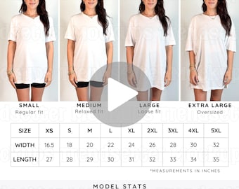 Bella Canvas 3001 Video Fit Guide, BC3001 T-Shirt Size Chart, Real Person Model