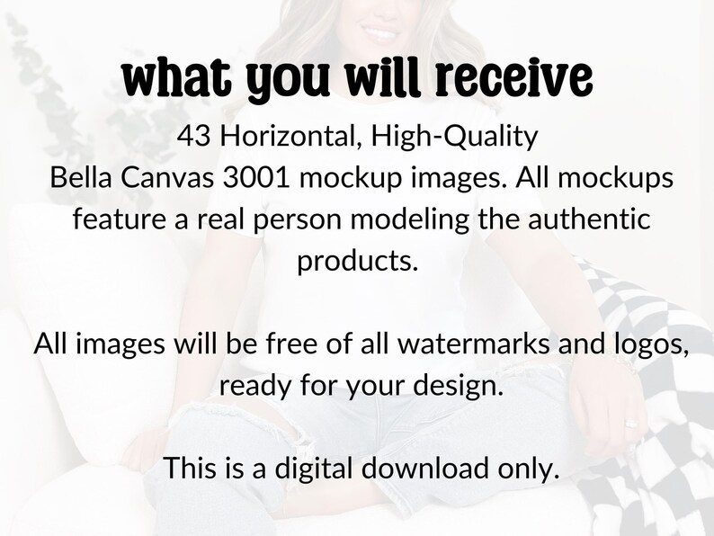 Bella Canvas 3001 Mockup Bundle, BC3001 T-shirt Mocks, Real Person Model image 7