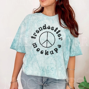 Color Blast 1745 Mockup Bundle, CC1745 Tie Dye T-Shirts, Real Person Model image 6