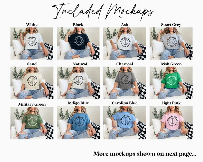 Gildan 5000 T-Shirt Mockup Bundle, G5000 Lifestyle Mocks, Real Model image 2