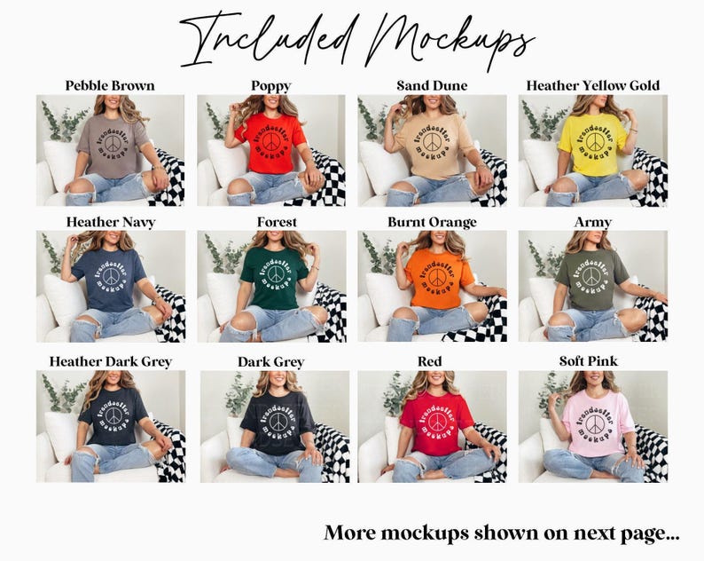 Bella Canvas 3001 Mockup Bundle, BC3001 T-shirt Mocks, Real Person Model image 4