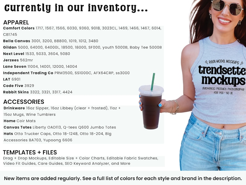 Whole Shop Mockup Bundle: CC1717 G18000 Comfort Colors Gildan Bella Canvas, Real Models image 5