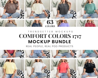 Comfort Colors 1717 Mockup Bundle, CC1717 New Shop Essentials Collection, Popular High-Quality Tee Shirt Mock-ups, New Shop Bundle