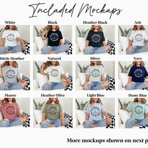 Bella Canvas 3001 Mockup Bundle, BC3001 T-shirt Mocks, Real Person Model image 2