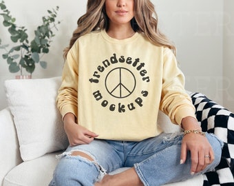 Butter comfort colors crewneck sweatshirt 2025