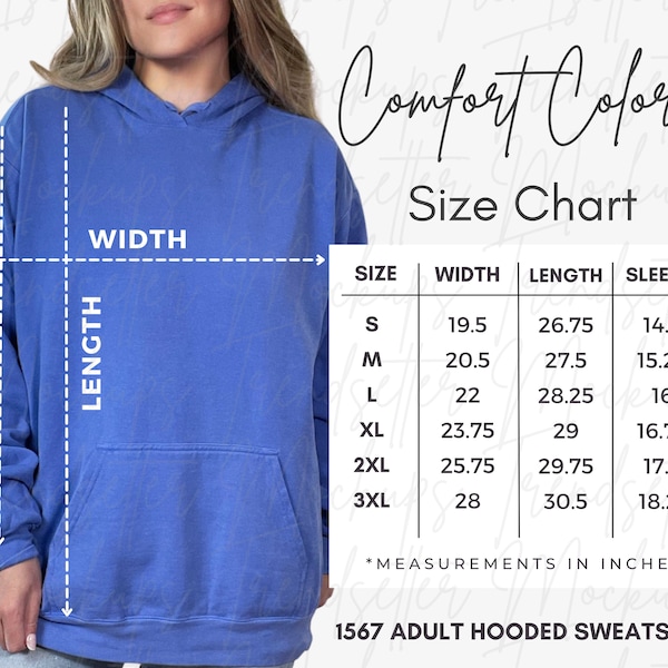 1567 Hoodie Chart - Etsy