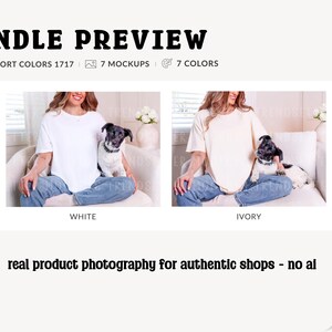 Comfort Colors 1717 Dog Mockup Bundle, CC1717 Pet T-shirt Mocks, Real Model image 2