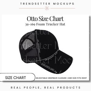 Otto Hut 39-169 Größentabelle | Unisex Otto Cap Größentabelle | Trucker Hat Größentabelle | Print on Demand-Shop-Listenkarte