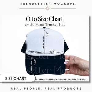 Otto Hut 39-169 Größentabelle | Unisex Otto Cap Größentabelle | Trucker Hat Größentabelle | Print on Demand-Shop-Listenkarte