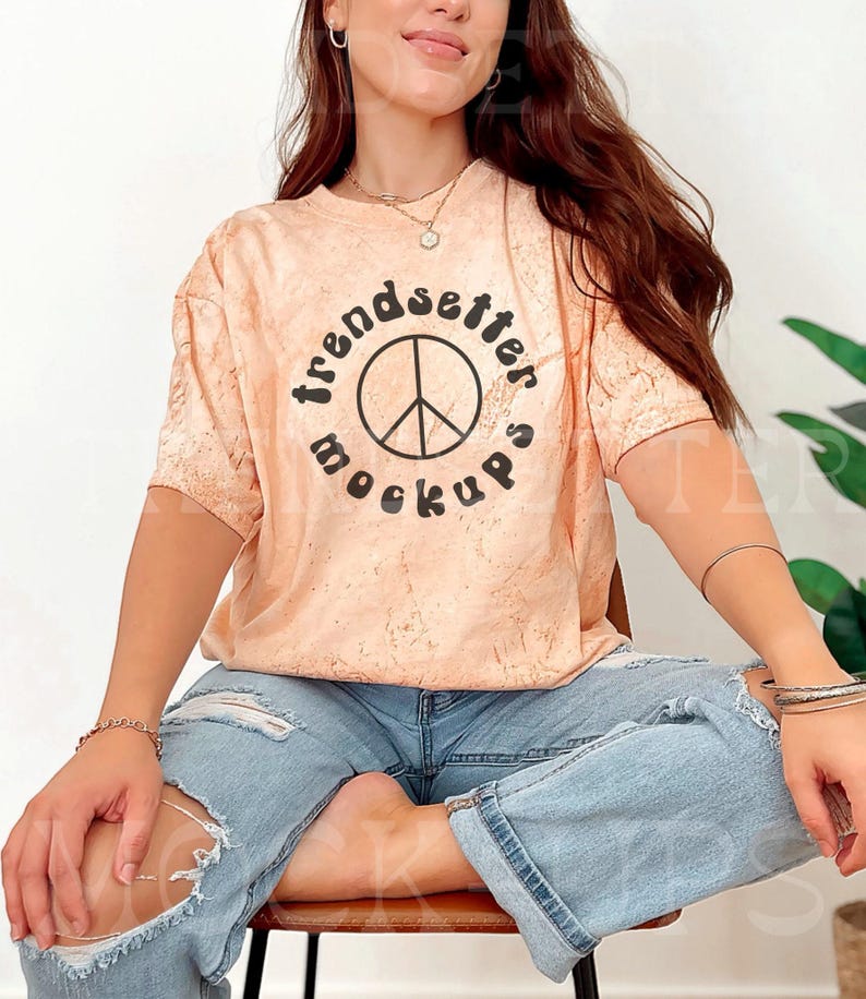 Color Blast 1745 Mockup Bundle, CC1745 Tie Dye T-Shirts, Real Person Model image 5