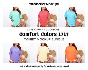 Comfort Colors 1717 Mockup Bundle, CC1717 T-Shirt Mocks, Real Model