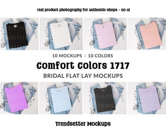 Comfort Colors 1717 Mockup Bundle, CC1717 T-Shirt, Bridal Party