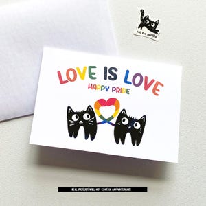 LGBTQ+ greeting card, coming out card, happy pride card, affirming gift card, rainbow card, lgbt card, rainbow gay art card, love is love