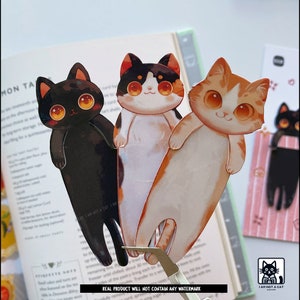 thumbnail image 2 of 3 Piece Cat Bookmark Set - Colorful Feline Reading Accessories For Book Lovers 2 of 13