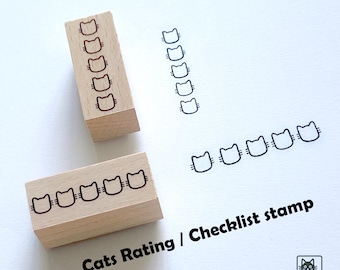 5 Katzen Bewertungs-Stempel | Buch Bewertung Stempel, 5 Sterne Sterne Bewertungsstempel, Checklisten Stempel, To do Liste Stempel, Sternchen Stempel, Bullet Journal Stempel Katze