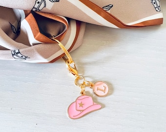 Custom Horse Bridle Charm / COWGIRL HAT (Pink) / Equestrian Riding Charm / Saddle, Martingale or Riding Boot Charm
