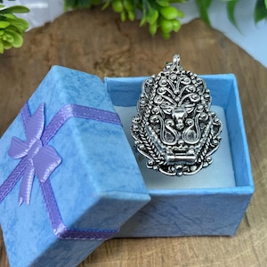 Bull Head Coffin Ring, Skeleton Coffin Ring, Snake Ring, Compartment Box Ring, Perfume Box, Handmade Coffin Ring, Boho Ring, Gift for Her