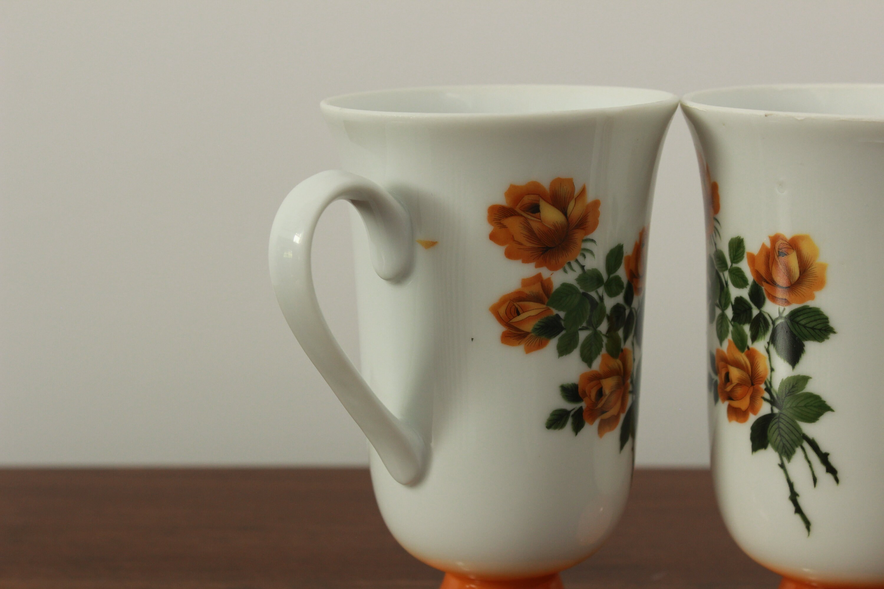 Lot De 3 Mugs à Café Peints à La Main - Fabriqués Au Japon, Occasion En Bon état