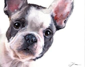 Custom painting from photo, Dog Watercolor painting, Hand painted portrait, Memorial pet portrait gift, Framing options