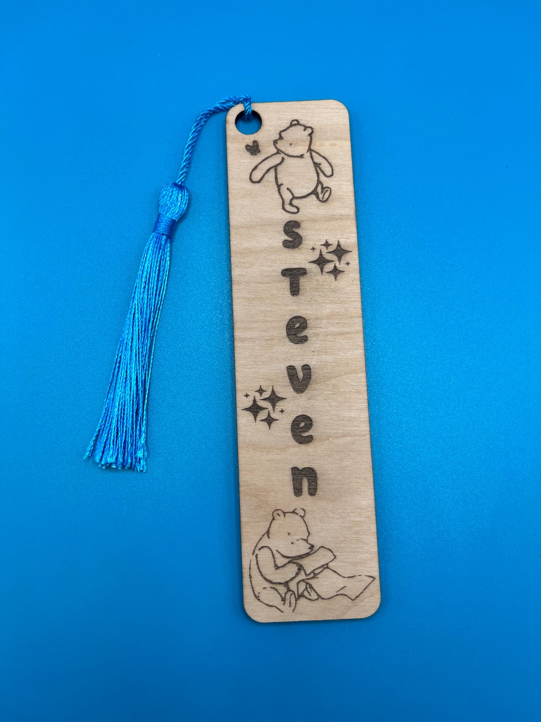 Classic Winnie the Pooh Bookmark Custom Initial Engraving - Etsy